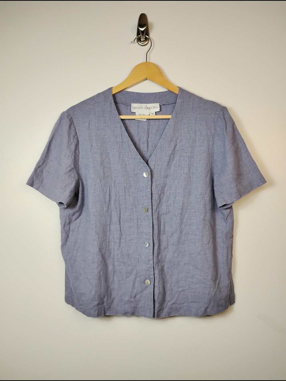 Cotton Linen Vintage Button Up Short Sleeve [petite]